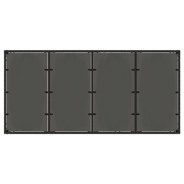 Grote foto vidaxl 7 delige tuinset poly rattan zwart tuin en terras tuinmeubelen