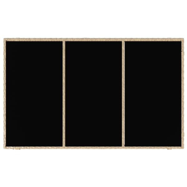 Grote foto vidaxl 7 delige tuinset poly rattan beige tuin en terras tuinmeubelen
