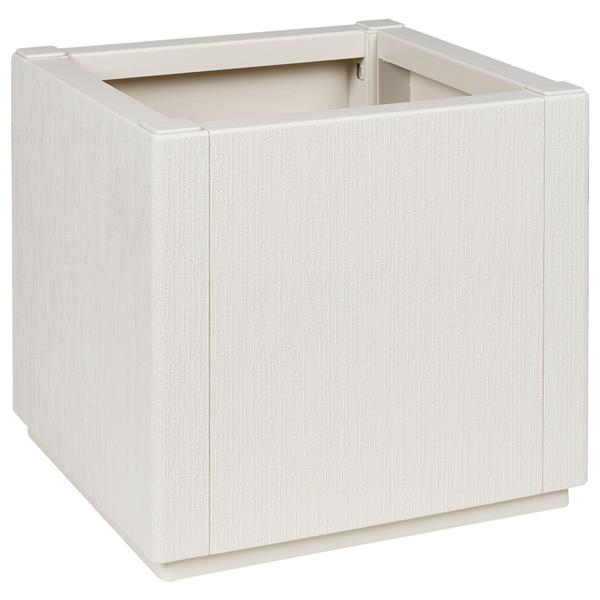Grote foto vidaxl plantenbak 36x36x35 cm polypropeen wit tuin en terras overige tuin en terras