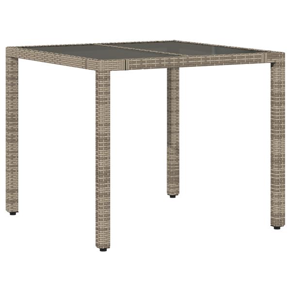 Grote foto vidaxl 3 delige tuinset poly rattan grijs tuin en terras tuinmeubelen