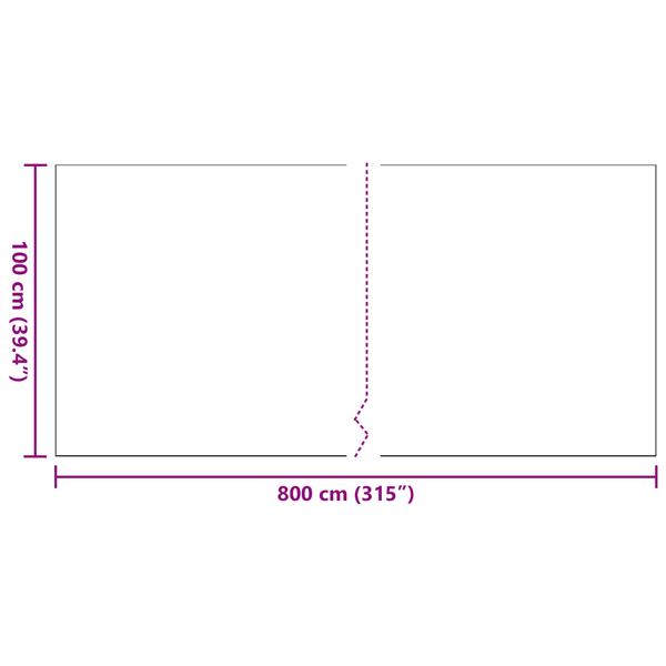 Grote foto vidaxl kunstgras 8x1 m zwart tuin en terras sierplanten
