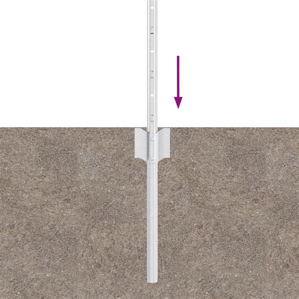 Grote foto vidaxl hekpalen 11 stuks u profiel 80 cm gegalvaniseerd staal tuin en terras overige tuin en terras