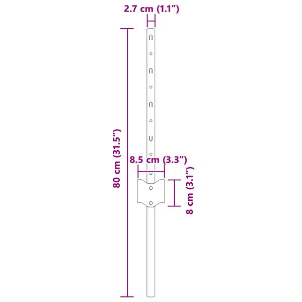Grote foto vidaxl hekpalen 5 stuks u vormig 40 cm gegalvaniseerd staal tuin en terras overige tuin en terras