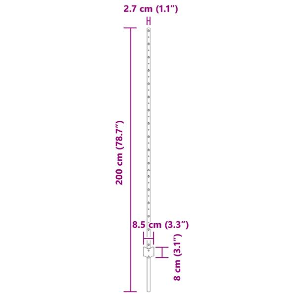 Grote foto vidaxl hekpalen 10 stuks u vorm grijs 160 cm staal tuin en terras overige tuin en terras
