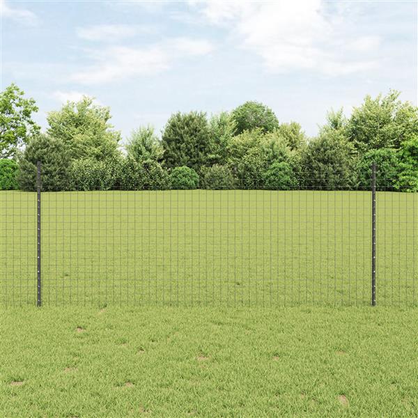 Grote foto vidaxl hekpalen 22 stuks u profiel grijs 100 cm staal tuin en terras overige tuin en terras