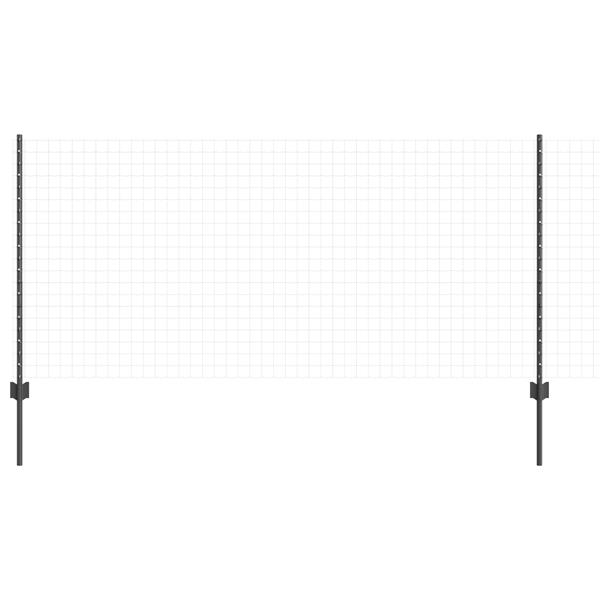 Grote foto vidaxl hekpalen 22 stuks u profiel grijs 100 cm staal tuin en terras overige tuin en terras