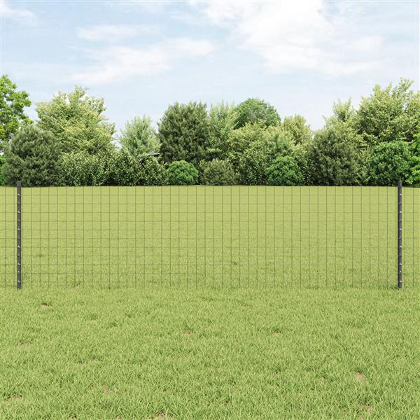 Grote foto vidaxl hekpalen 5 stuks u vormig grijs 60 cm staal tuin en terras overige tuin en terras