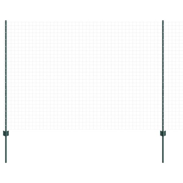 Grote foto vidaxl hekpalen 5 stuks u channel groen 150 cm staal tuin en terras overige tuin en terras