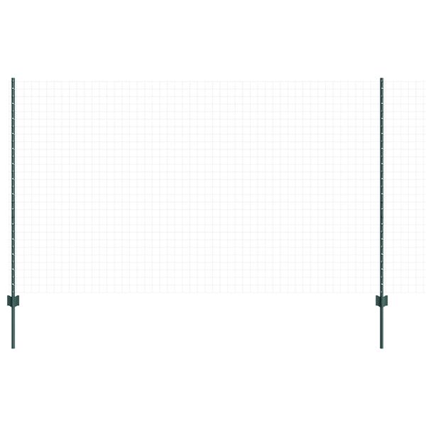 Grote foto vidaxl hekpalen 11 stuks u channel groen 140 cm staal tuin en terras overige tuin en terras