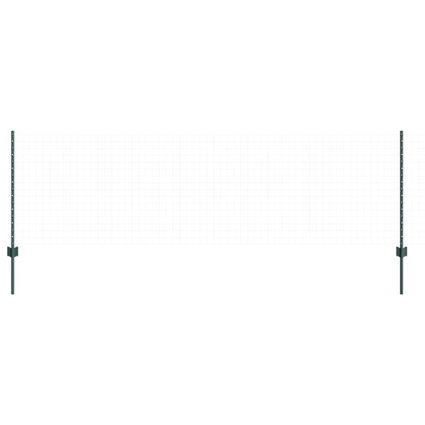 Grote foto vidaxl hekpalen 11 st u channel groen 80 cm staal tuin en terras overige tuin en terras