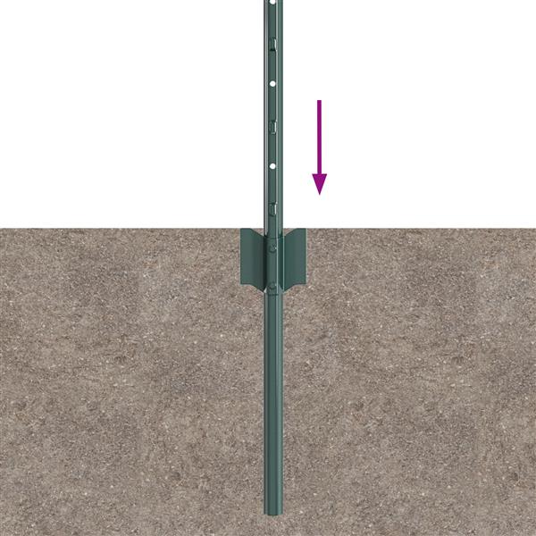 Grote foto vidaxl heipalen 5 stuks u kanaal groen 80 cm staal tuin en terras overige tuin en terras