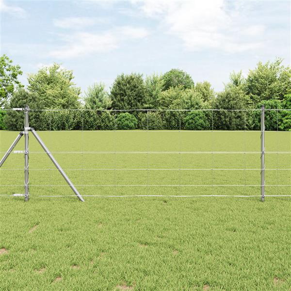 Grote foto vidaxl veldhekken 0 8x100 m gegalvaniseerd staal tuin en terras hekken en schuttingen