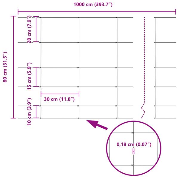 Grote foto vidaxl veldhekken 0 8x100 m gegalvaniseerd staal tuin en terras hekken en schuttingen