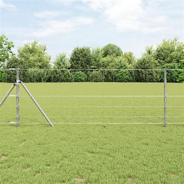 Grote foto vidaxl veldhek 0.8x100 m gegalvaniseerd staal tuin en terras hekken en schuttingen