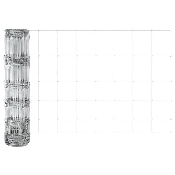 Grote foto vidaxl veldhek 0.8x100 m gegalvaniseerd staal tuin en terras hekken en schuttingen