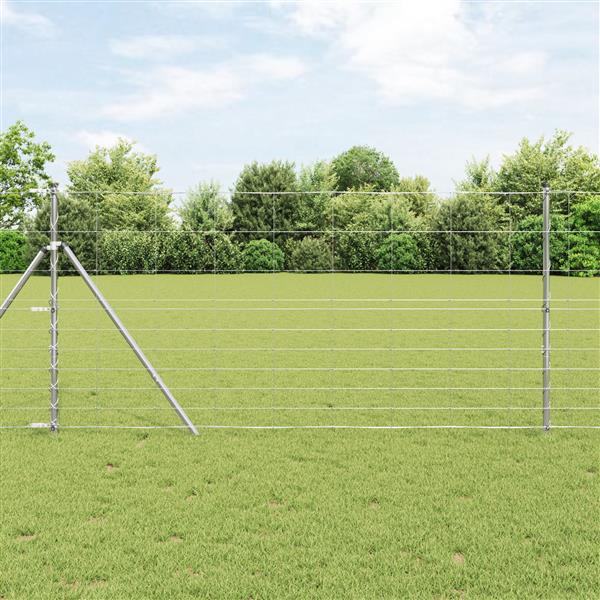 Grote foto vidaxl veldhek 1.2x50 m gegalvaniseerd staal tuin en terras hekken en schuttingen