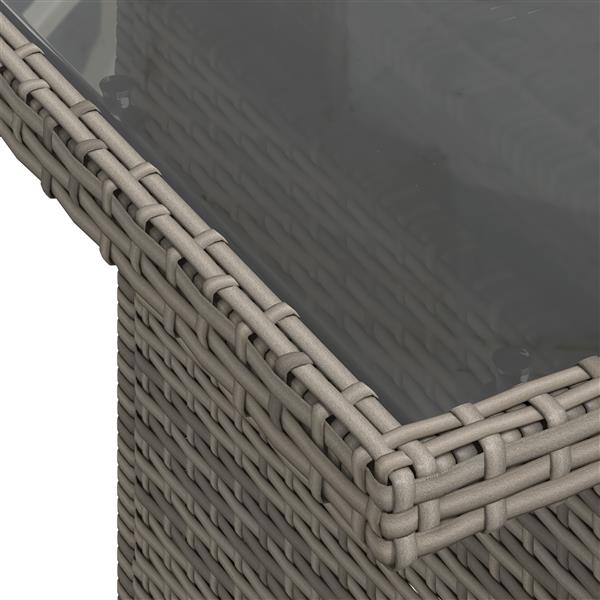 Grote foto vidaxl 6 delige tuinset met kussens grijs poly rattan tuin en terras tuinmeubelen