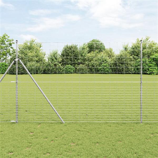 Grote foto vidaxl veldhek 1 6 x 25 m gegalvaniseerd staal tuin en terras hekken en schuttingen