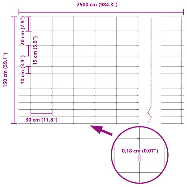 Grote foto vidaxl veldomheining 1.5x25 m gegalvaniseerd staal tuin en terras hekken en schuttingen