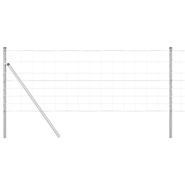 Grote foto vidaxl veldhek 0.8x25 m gegalvaniseerd staal tuin en terras hekken en schuttingen