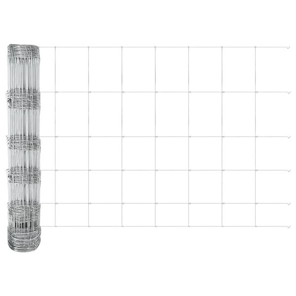Grote foto vidaxl veldhek 0.8x25 m gegalvaniseerd staal tuin en terras hekken en schuttingen