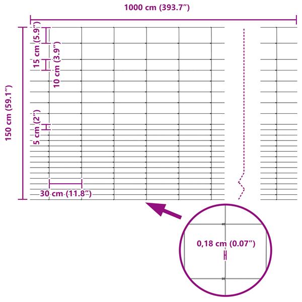 Grote foto vidaxl veldhek 1 6x10 m van gegalvaniseerd staal tuin en terras hekken en schuttingen