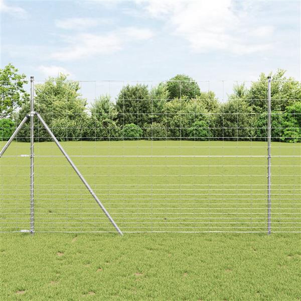 Grote foto vidaxl veldomheining 1 6x10 m gegalvaniseerd staal tuin en terras hekken en schuttingen