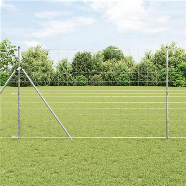 Grote foto vidaxl veldhek 1 5x10 m gegalvaniseerd staal tuin en terras hekken en schuttingen