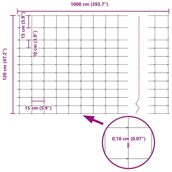 Grote foto vidaxl veldhek 1 2x10 m gegalvaniseerd staal tuin en terras hekken en schuttingen