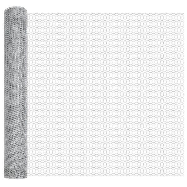 Grote foto vidaxl hexagon tuinafscheiding 1.2x50 m gegalvaniseerd staal tuin en terras hekken en schuttingen