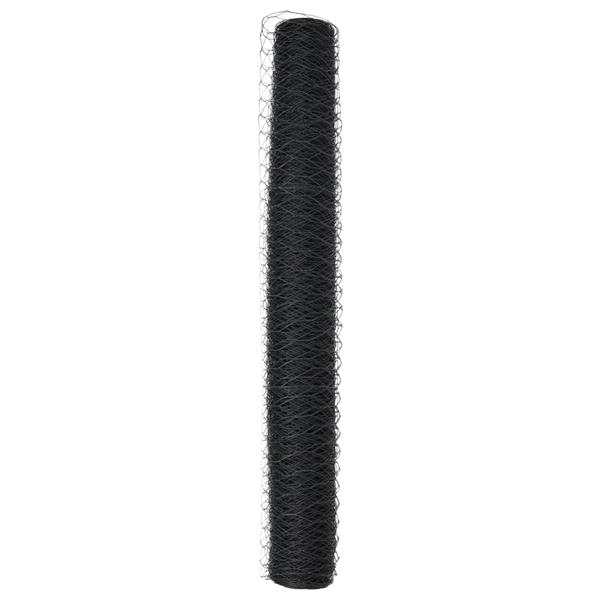 Grote foto vidaxl hexagon hek grijs 1x100 m staal tuin en terras hekken en schuttingen