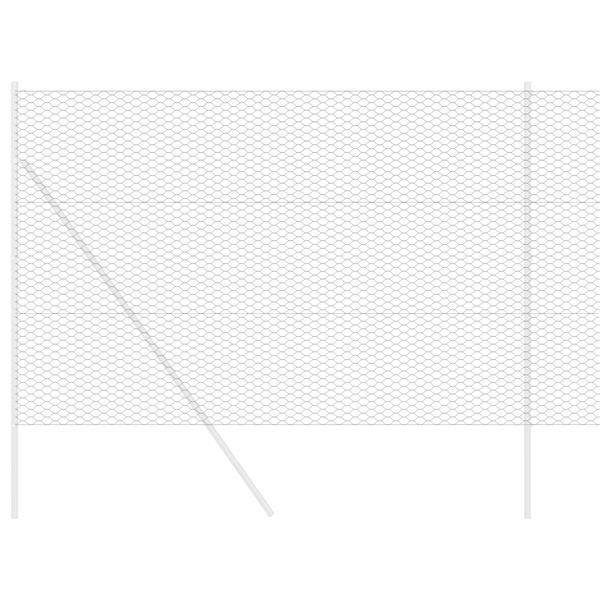 Grote foto vidaxl hexagon hek grijs 1 5x50 m staal tuin en terras hekken en schuttingen