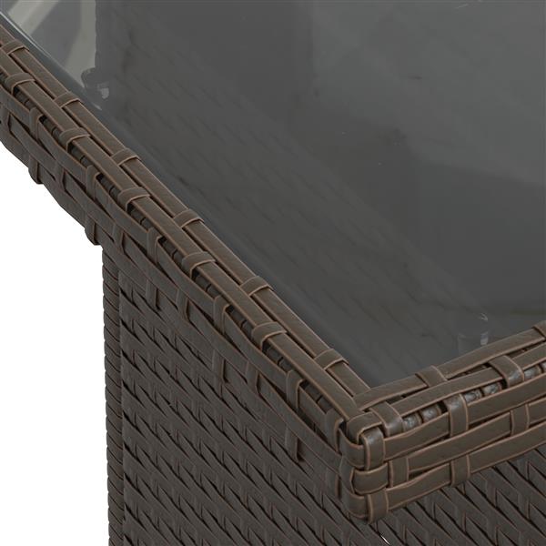 Grote foto vidaxl 6 delige tuinsofa set met kussens bruin poly rattan tuin en terras tuinmeubelen