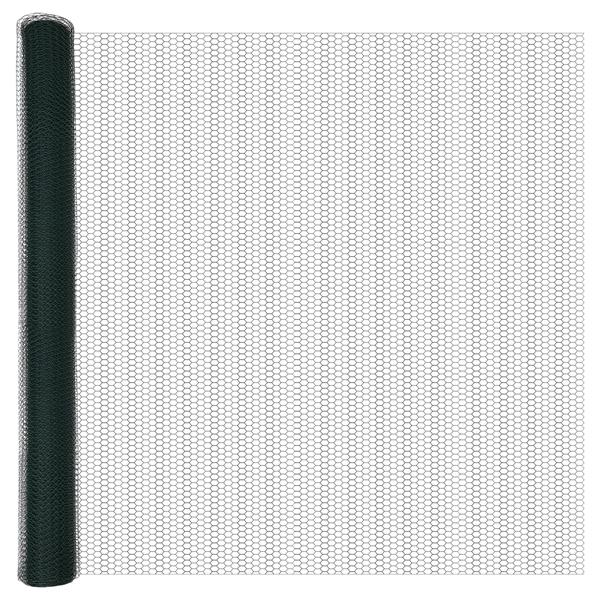 Grote foto vidaxl hexagon schutting groen 1.5x10 m staal tuin en terras hekken en schuttingen