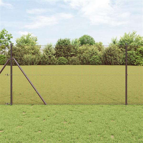 Grote foto vidaxl geperforeerd draadhek rood 1 5x25 m staal tuin en terras hekken en schuttingen