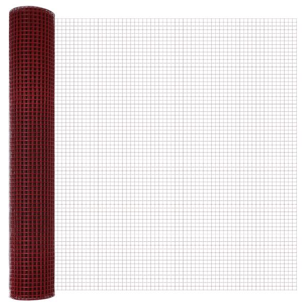 Grote foto vidaxl geperforeerd draadhek rood 1 5x25 m staal tuin en terras hekken en schuttingen