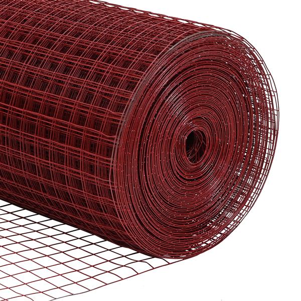 Grote foto vidaxl geperforeerd draadhek rood 1 5x25 m staal tuin en terras hekken en schuttingen