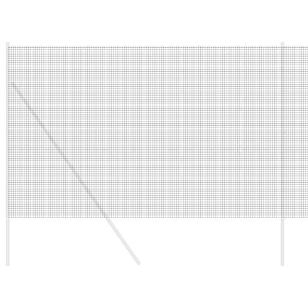Grote foto vidaxl gelast draadhek grijs 1.6x25 m van staal tuin en terras hekken en schuttingen