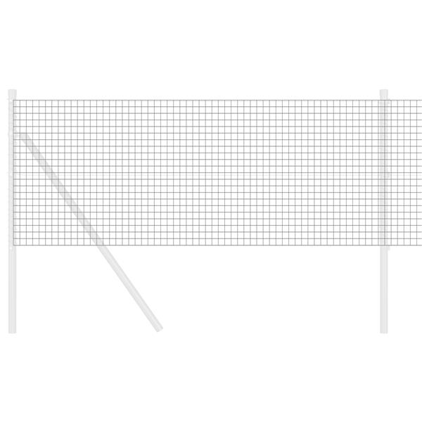 Grote foto vidaxl gelast draadhek grijs 0.6x25 m staal tuin en terras hekken en schuttingen
