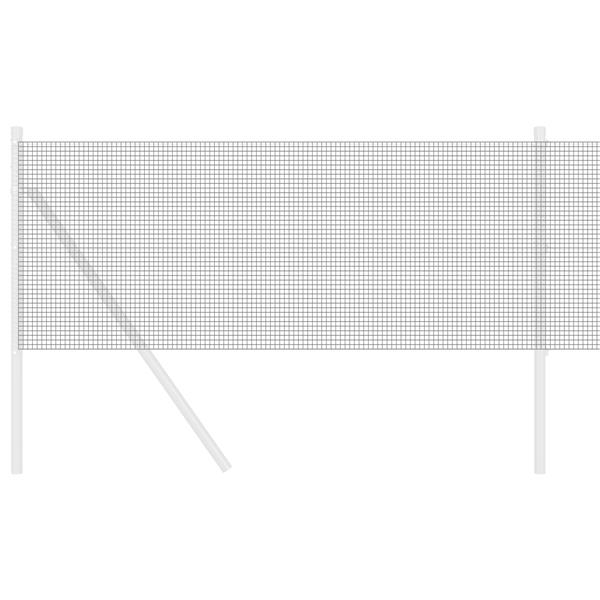 Grote foto vidaxl gelast draadhek grijs 0.4x25 m staal tuin en terras hekken en schuttingen