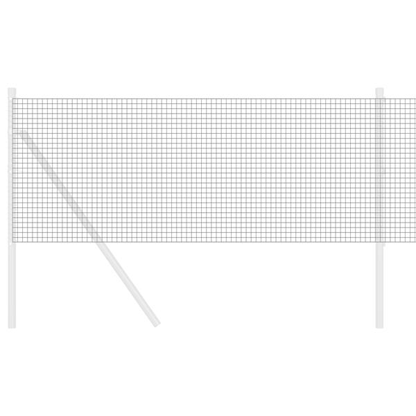 Grote foto vidaxl gelast draadhek grijs 0.4x10 m staal tuin en terras hekken en schuttingen