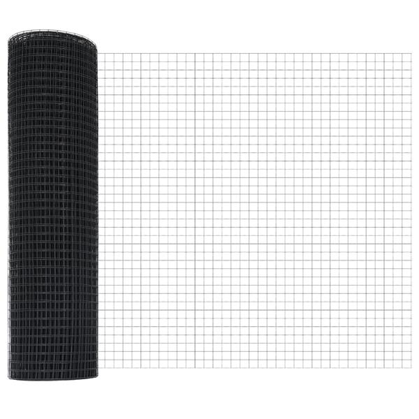 Grote foto vidaxl gelast draadhek grijs 0.4x10 m staal tuin en terras hekken en schuttingen