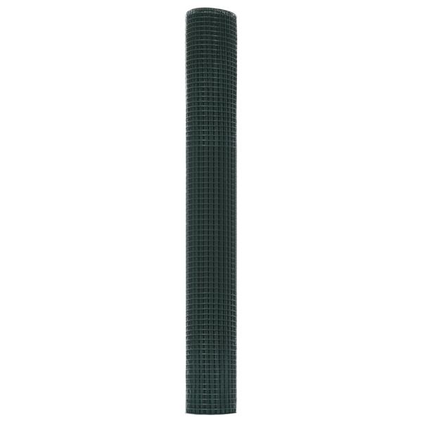 Grote foto vidaxl gelast draadhek groen 1 4x25 m staal tuin en terras hekken en schuttingen