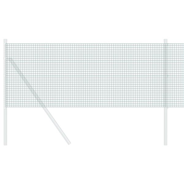 Grote foto vidaxl gelast draadhek groen 0.4x25 m staal tuin en terras hekken en schuttingen