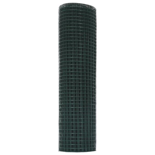 Grote foto vidaxl gelast draadhek groen 0.4x25 m staal tuin en terras hekken en schuttingen