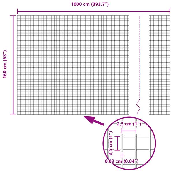 Grote foto vidaxl gelast draadhek groen 1 6x10 m staal tuin en terras hekken en schuttingen