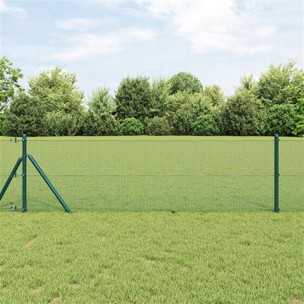 Grote foto vidaxl gelast draadhek groen 0.4x10 m staal tuin en terras hekken en schuttingen