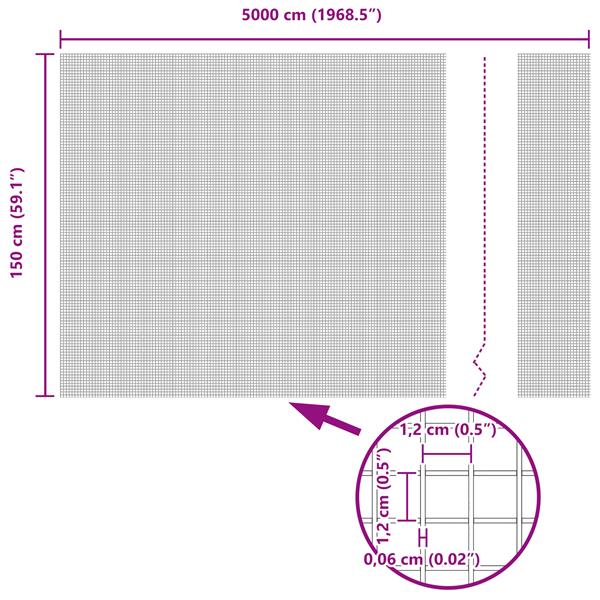Grote foto vidaxl gelast draadhek 1 5x50 m gegradeerd staal tuin en terras hekken en schuttingen