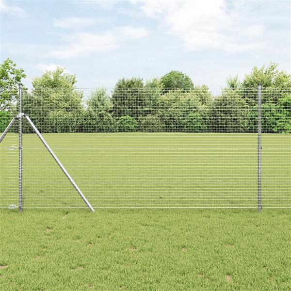 Grote foto vidaxl gelaste draad fence 1 4x50 m gegalvaniseerd staal tuin en terras hekken en schuttingen