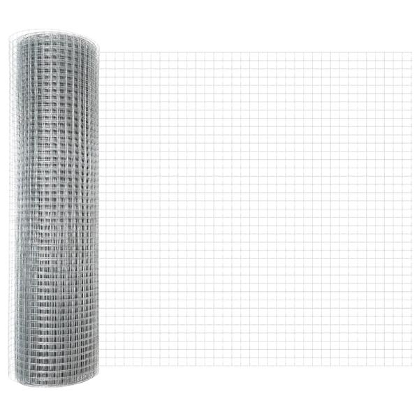 Grote foto vidaxl gelast draadhek 0.8x10 m gegalvaniseerd staal tuin en terras hekken en schuttingen